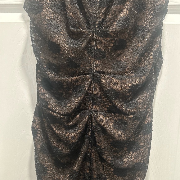 NWOT Alex Evenings Elegant Black and Gold Lace Dress - Picture 5 of 6